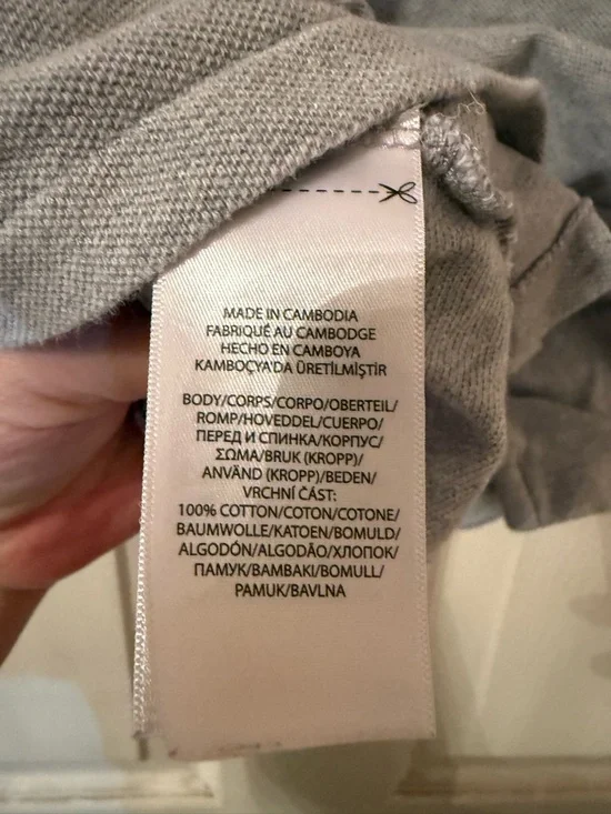 Polo by Ralph Lauren Boys' Gray Polo Shirt with Poli Bear Logo Boys 10/12 - Picture 5 of 5